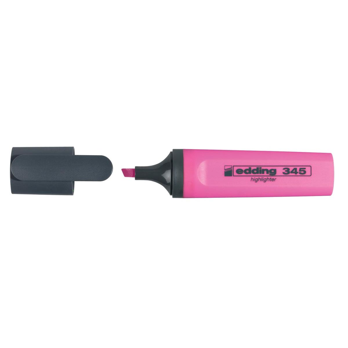 Edding - highlighter 345 pink, box of 10 pieces