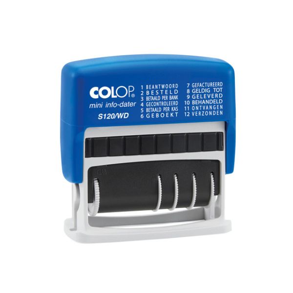 Woord-datumstempel Colop Printer Mini S 120/WD 12 teksten