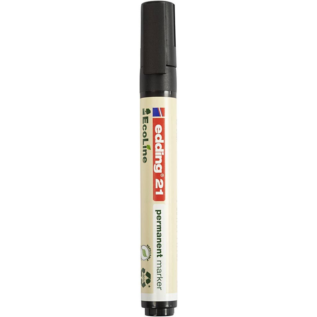 Edding - Felt-tip pen 21 EcoLine round black 1.5-3mm