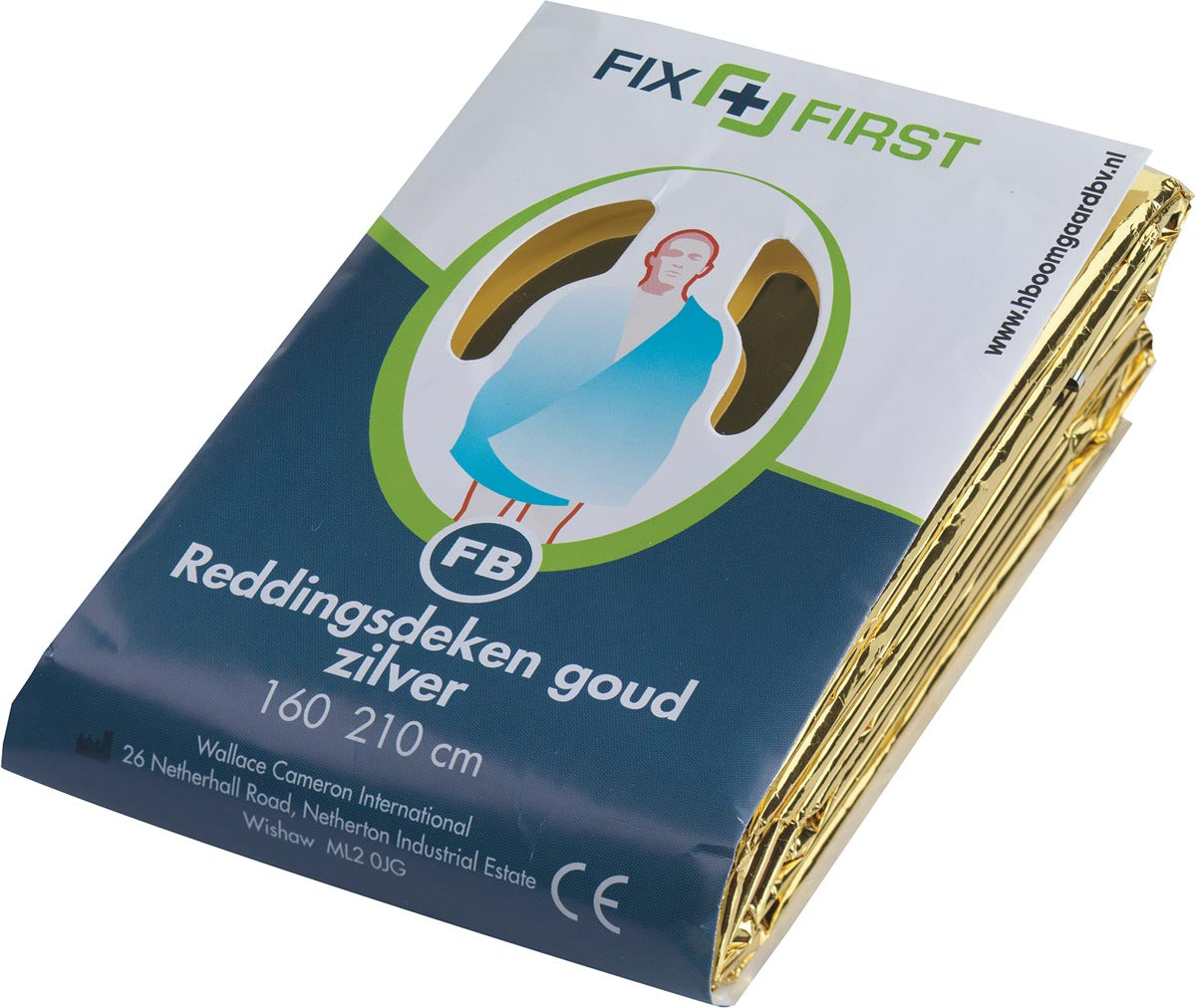 Fixfirst - Rettungsdecke Folie 160x210cm silber/gold