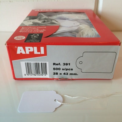 Klika - Hangetiket met koord 28x43 mm 391-500st