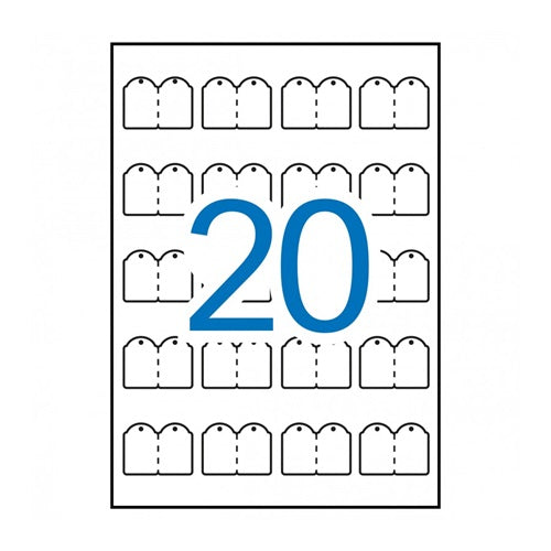 Klika - Laser label + cord 22x35 mm 50 sheets a20s