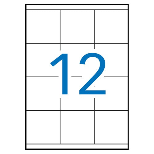 Klika - laser A4 labels 70x67.7 mm 1200