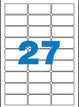 Klika - silver inkjet labels 63.5x29.6mm