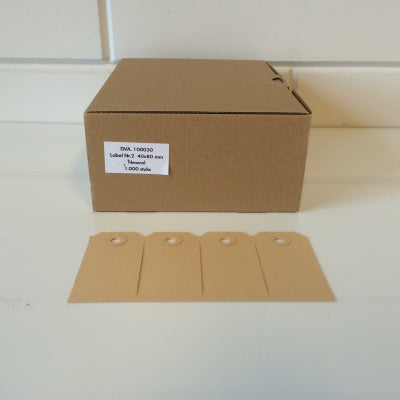 Klika - Manilla labels 40x80 mm no. 2 1000 pieces 6 pieces