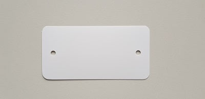 Klika - PVC labels 64x118 mm wit 2xgat rond hoek