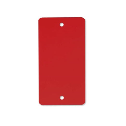 Klika - PVC labels 54x108 mm rood 2 gaten 1000st