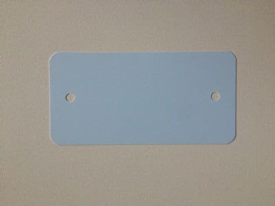 Klika - PVC labels 64x118mm lichtblauw2xgat rond