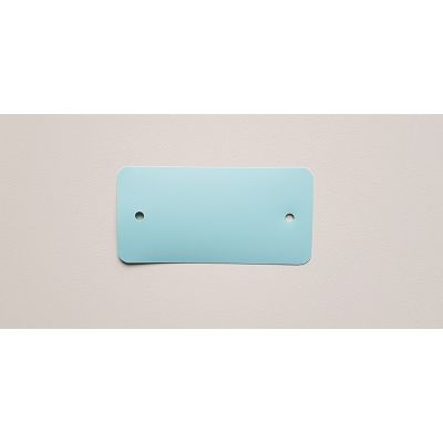 Klika - Etiquettes PVC 54x108 mm bleu pastel 2 trous