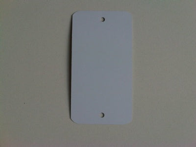 Klika - Label metal 65x120 mm white 2 holes 1000 pcs