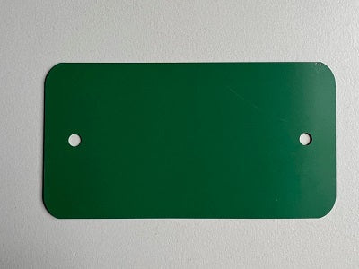 Klika - Label metal 65x120 mm green 2 holes