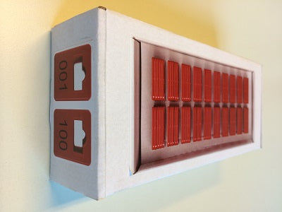 Klika - Wardrobe numbers numbered red 001-100