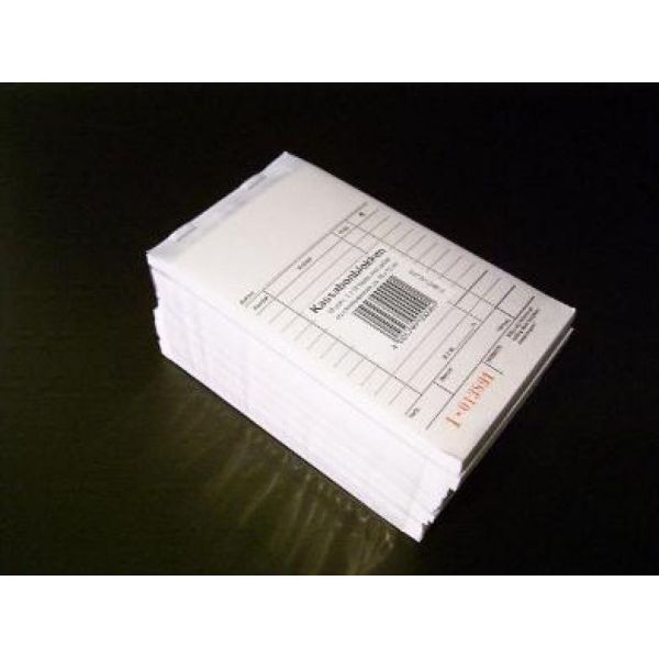 Cash register pad with carbon copy + number with carbon and calculation columns 10 pieces