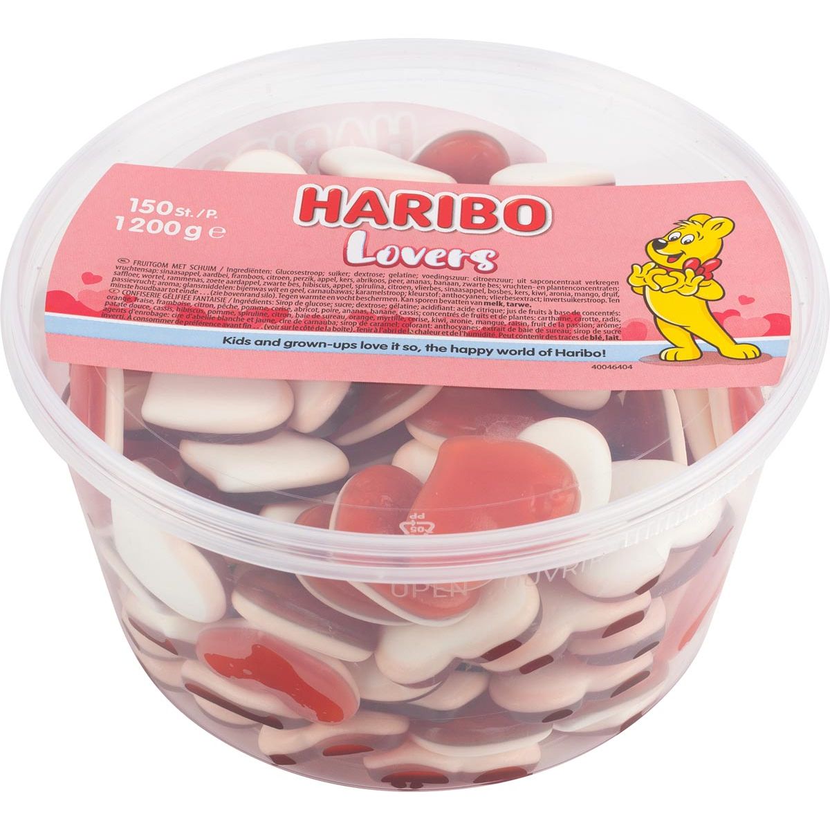Haribo - Lovers candy, jar of 150 pieces