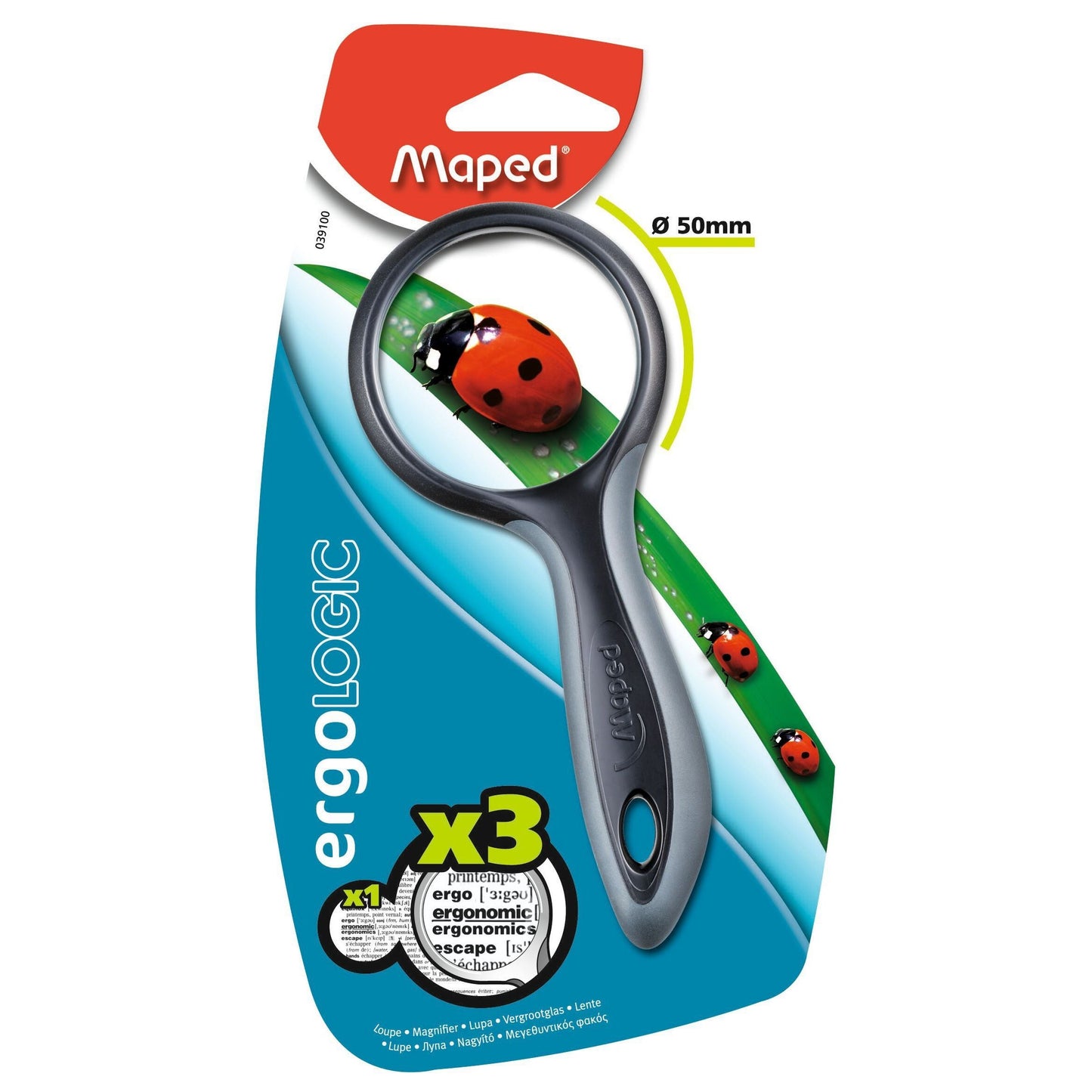 Maped - Loep ergologic 3x vergroting 50mm