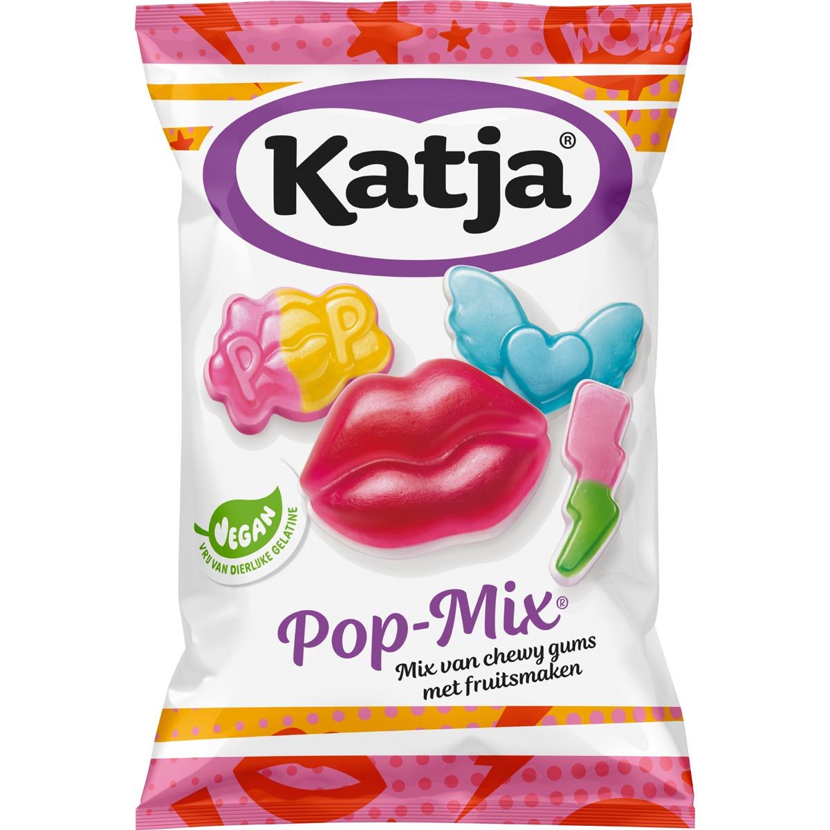 Katja - Caramelle Pop Mix, mix di gomme da masticare al gusto di frutta, sacchetto da 250 g