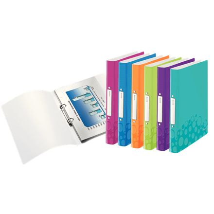 Leitz - WOW ring binder, made of PP, ft A4, assorted colours