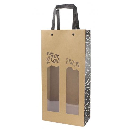 Wijnflestas 2 flessen 190+95x385mm Authentique (10 stuks) | 10 stuks