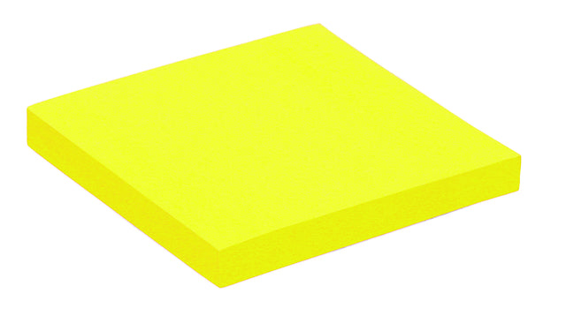 Quantore - Blocco note 76x76mm giallo neon 100 fogli | 6 pezzi