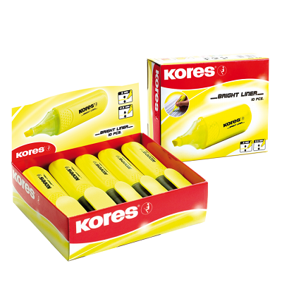 Klika - Textmarker fluor geel beitelpunt 5mm