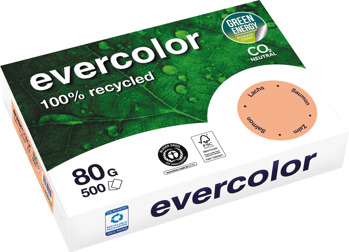 Clairefontaine – Evercolor, bunt bedrucktes Papier, A4, 80 g, 500 Vel, Gelb