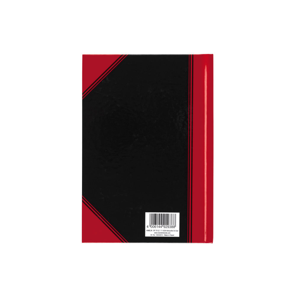 Bantex - Notitieboek zwart/rood a5 lijn 70gr 96vel | 6 stuks