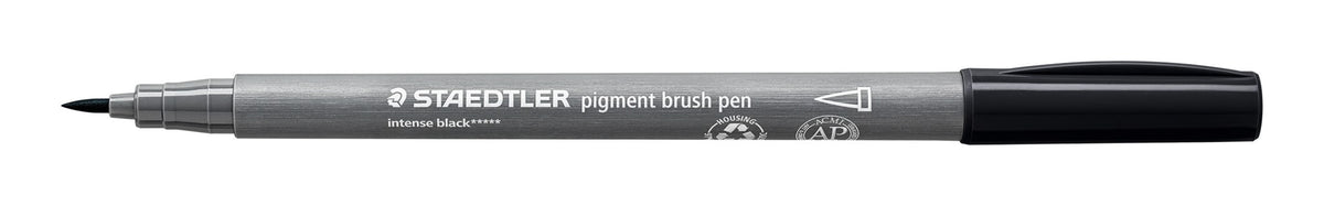Staedtler - Brushpen pigment pen intens 1.0mm zwart | 10 stuks
