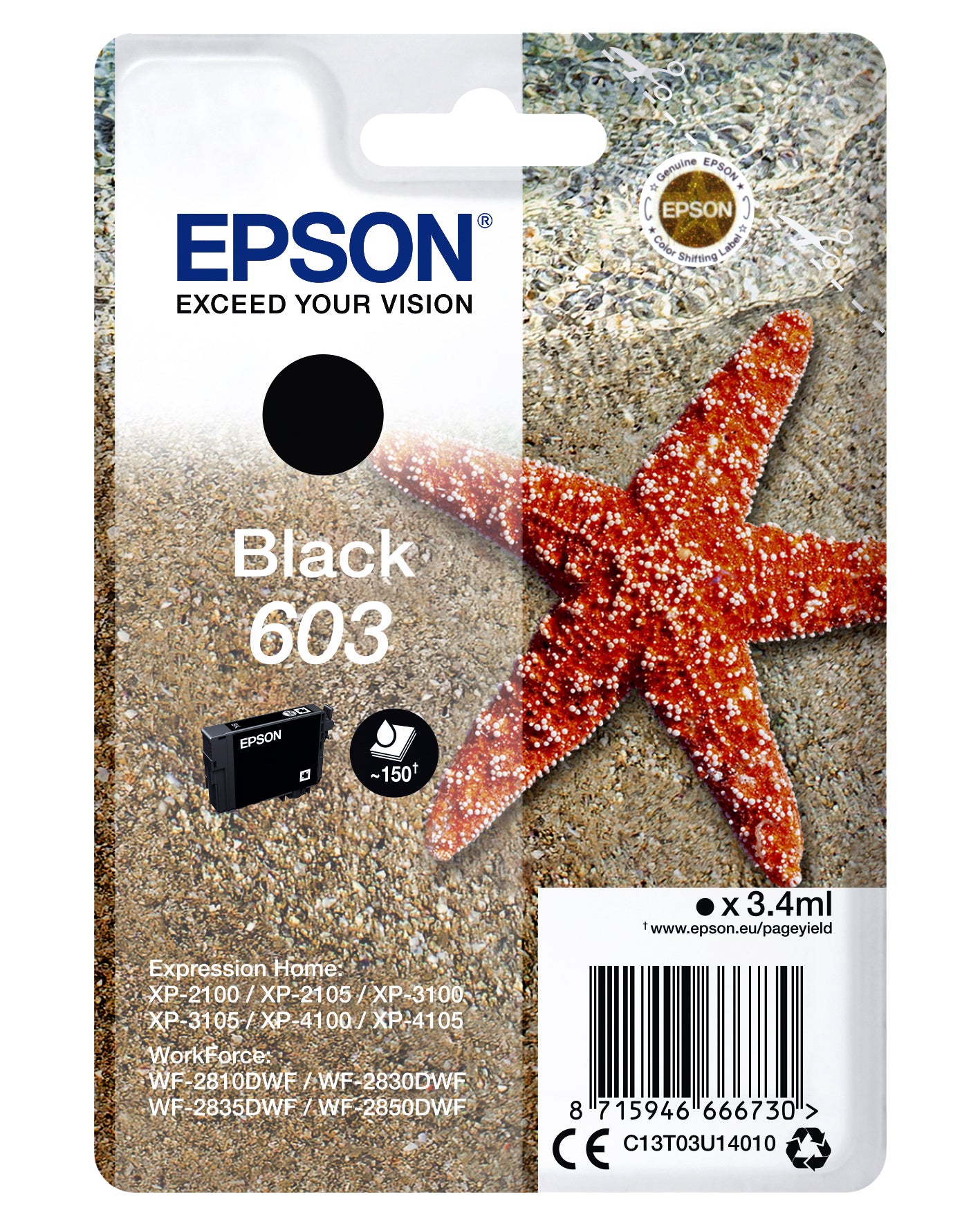 Epson - Cartucho de tinta 603 T03U1 negro