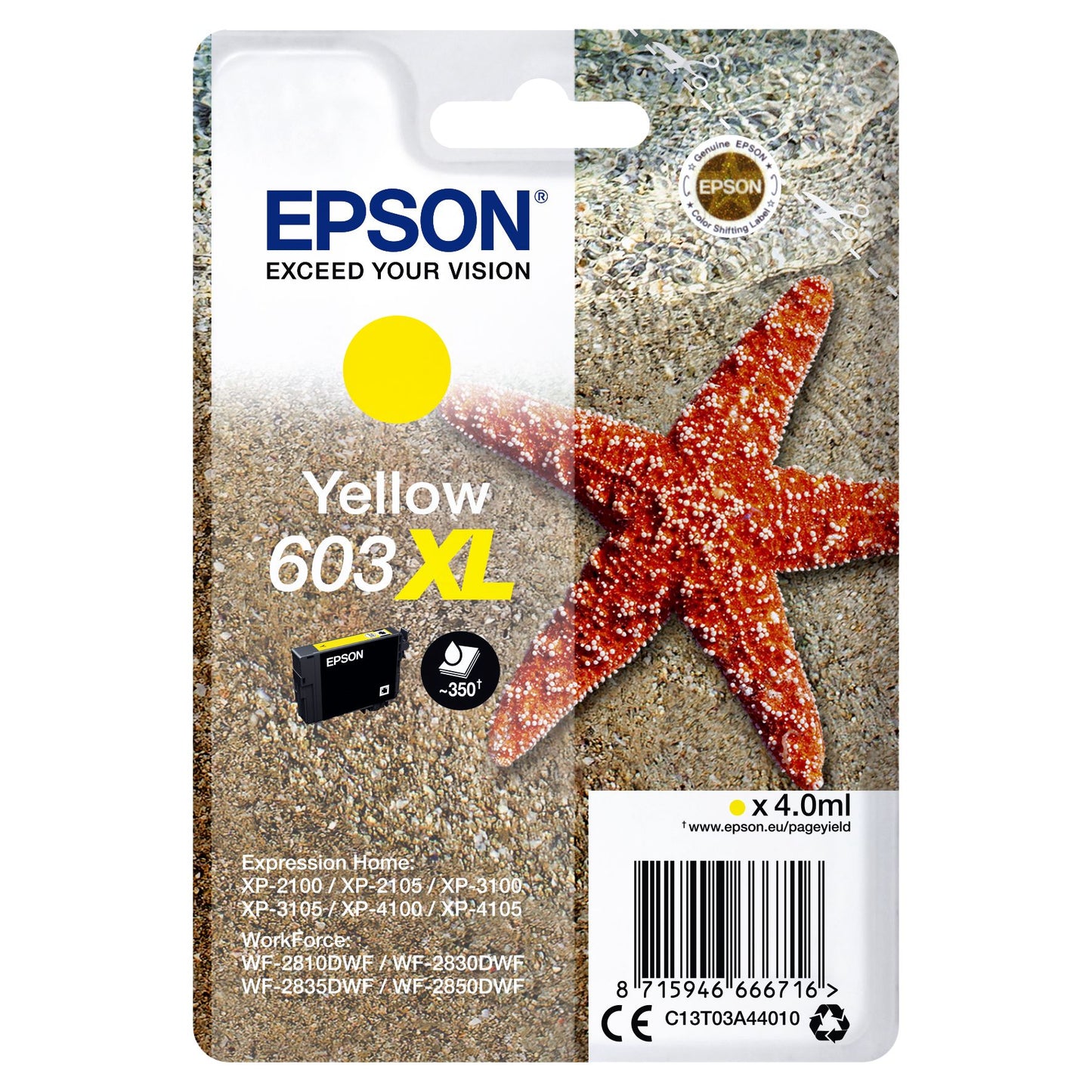 Epson - Cartucho de tinta 603XL T03A4 amarillo