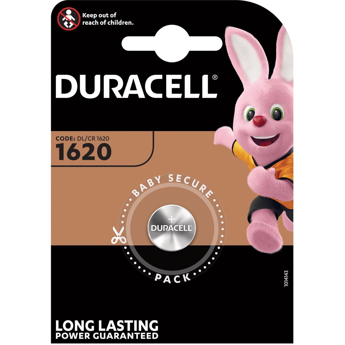 Duracell - knoopcel Specialty Electronics CR1620, blister van 1 stuk