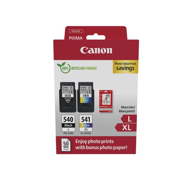 Canon - Inktcartridge PG-540L CL-541XL zw+kl+papier
