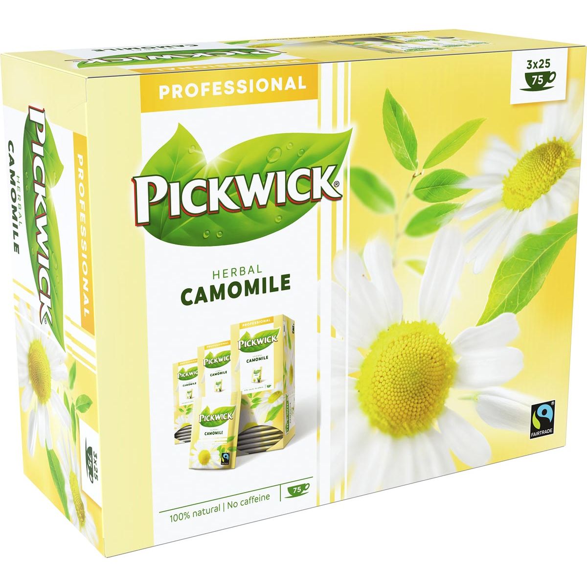 Pickwick - thee, kamille , fairtrade, pak van 25 zakjes
