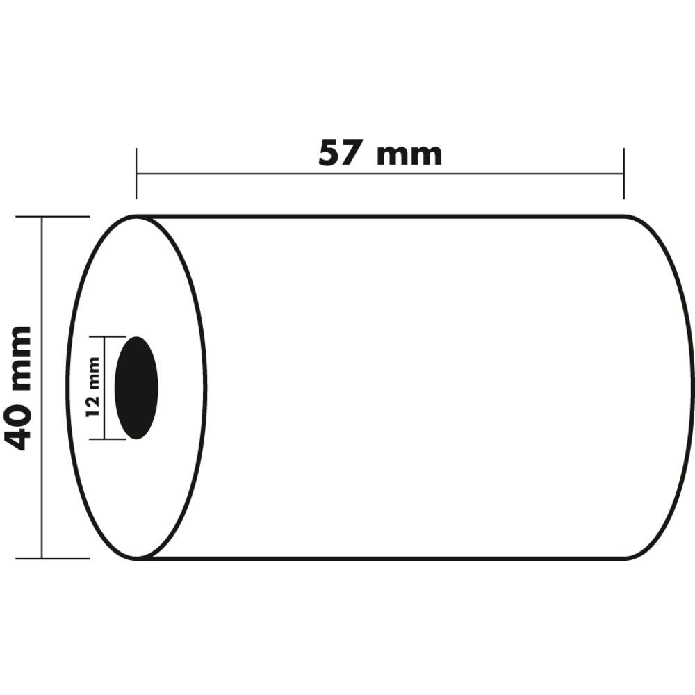 Exacompta - rolletjes bank en betaalkaartterminal 57x40x12x18, 1 thermische laag 55g zonder bpa