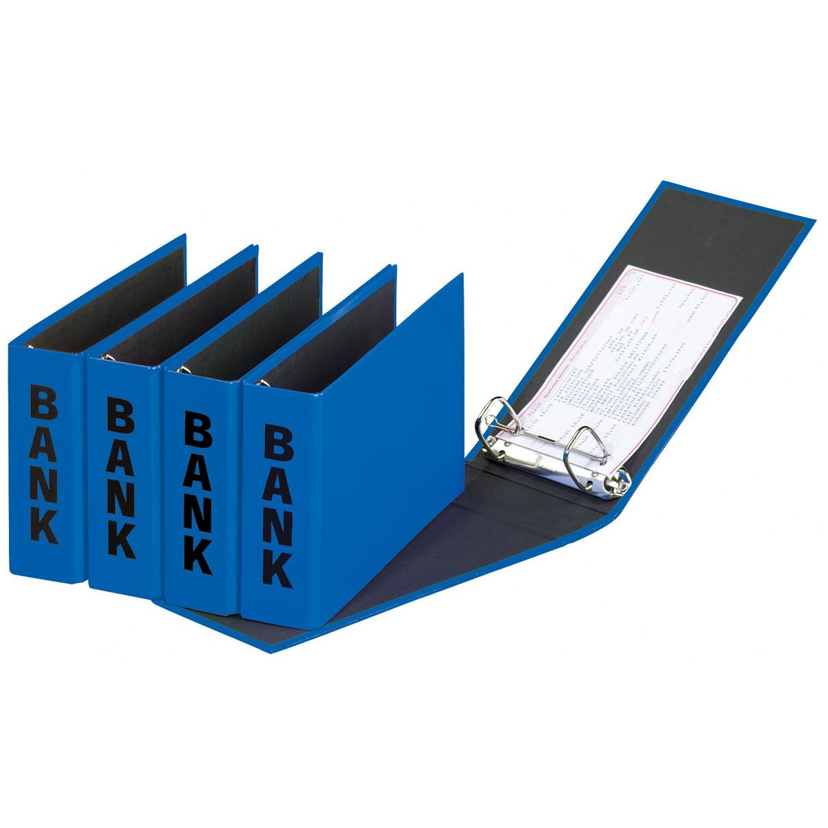 Pagna - ring binder (PCR) ft 14 x 25 cm, blue, gloss version with black lettering