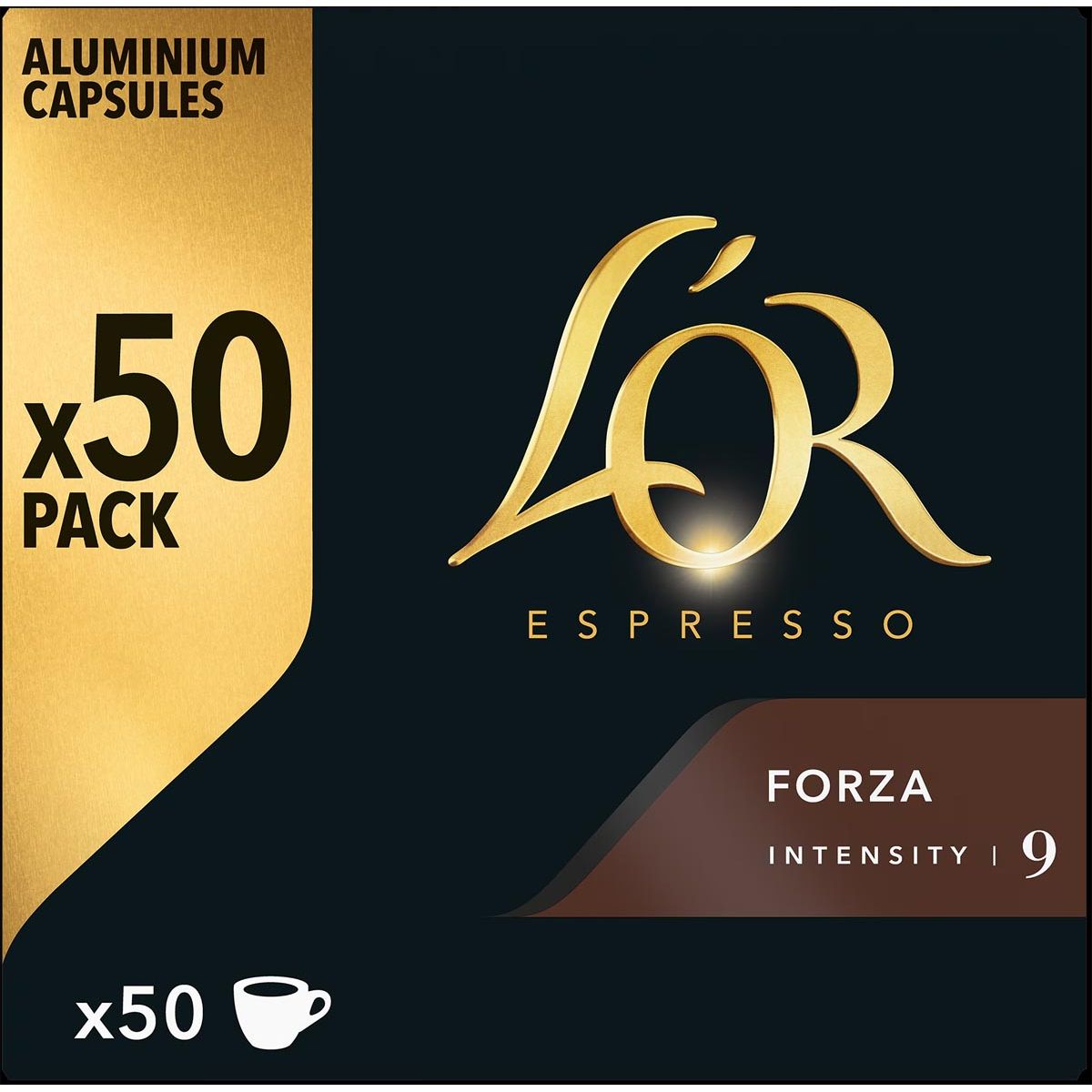 Douwe Egberts - L'Or Intensity coffee capsules, Forza, pack of 50 pieces