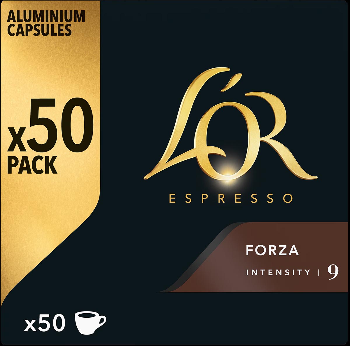 Douwe Egberts - Capsule caffè L'Or Intensity, Forza, confezione da 50 pezzi