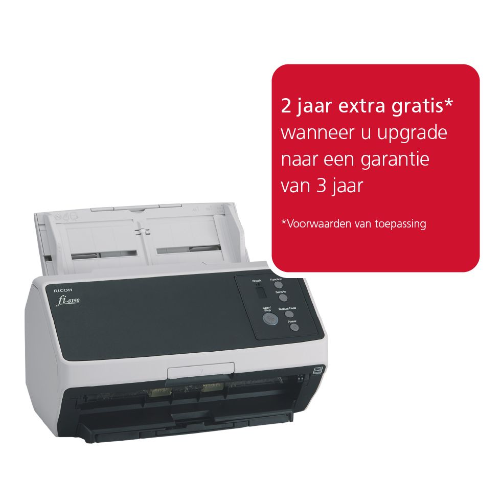 Ricoh - FI-8150 ADF-/handmatige invoer scanner 600 x 600 DPI A4 Zwart, Grijs