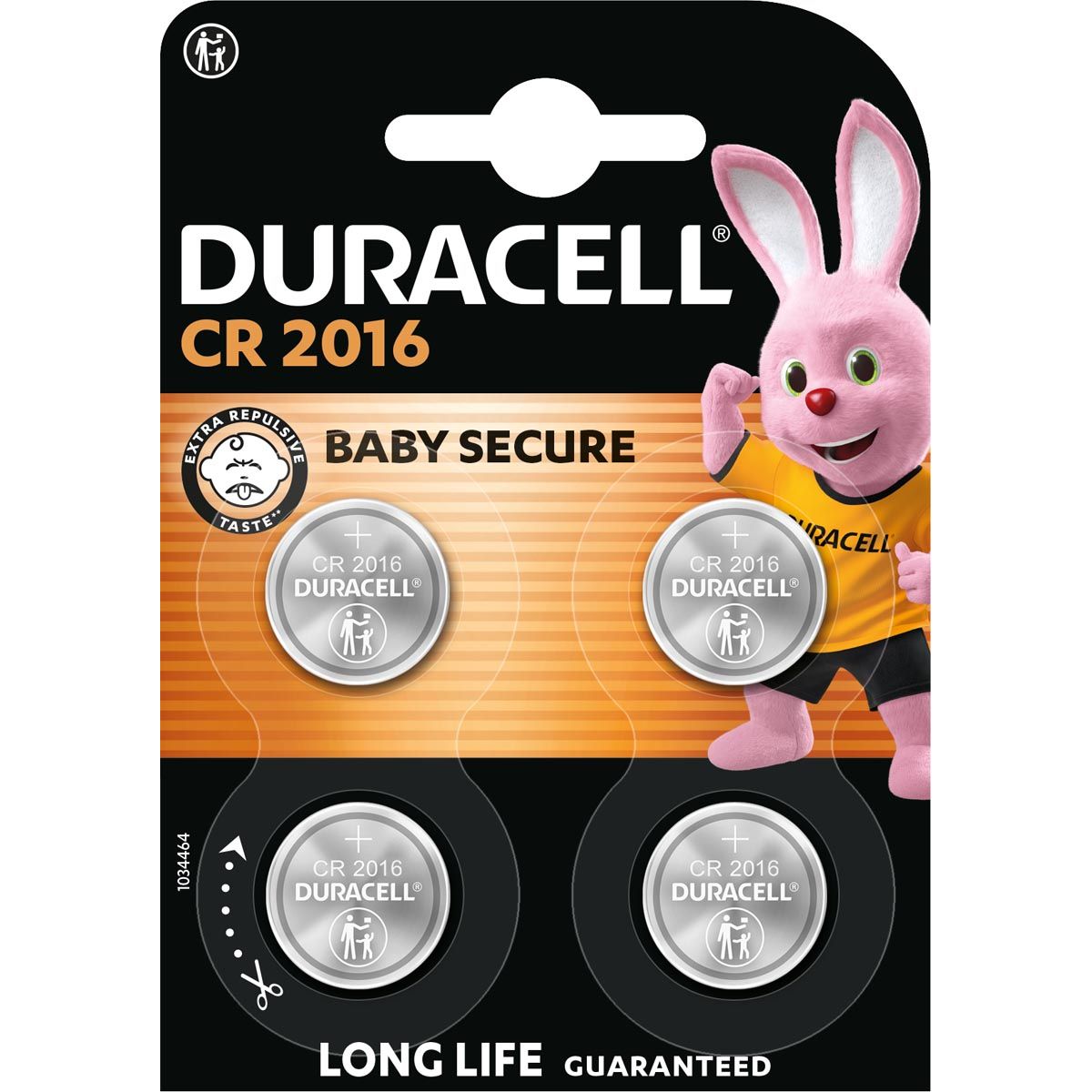 Duracell - knoopcel Specialty Electronics CR2016, blister van 4 stuks