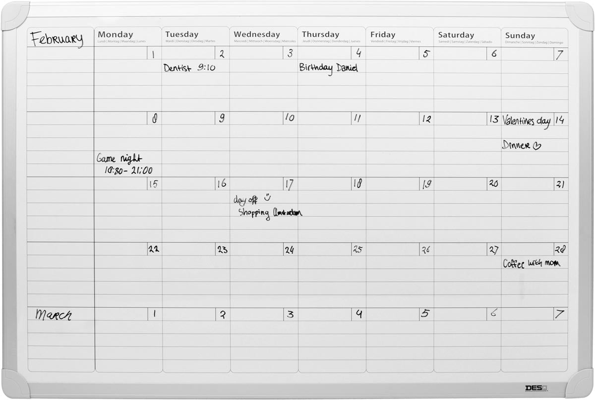 Desq - magnetische maandplanner