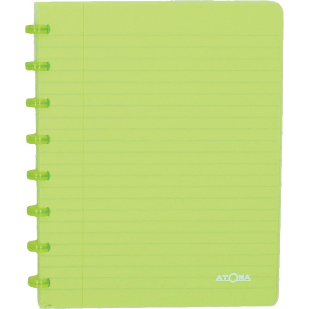 Atoma - Carnet A5 ligne 144 pages 90gr PP transparent assorti