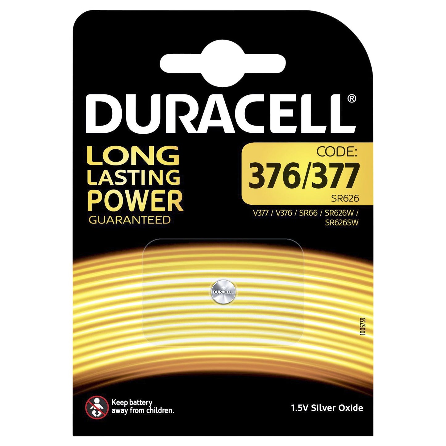 Duracell - Pila de botón 1x377 óxido de plata Ø6,8mm 1,5V-18mA