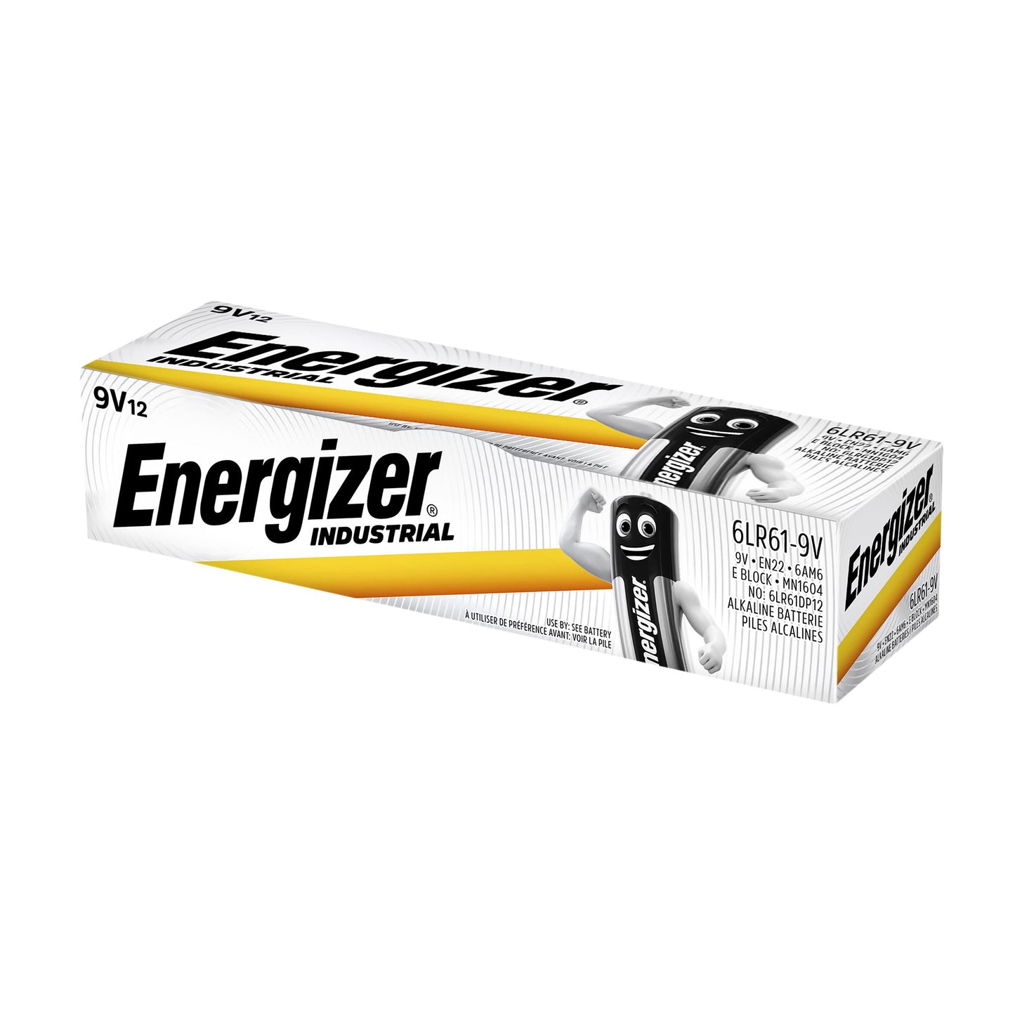 Energizer - Batería Industrial 9Volt alcalina caja de 12 piezas