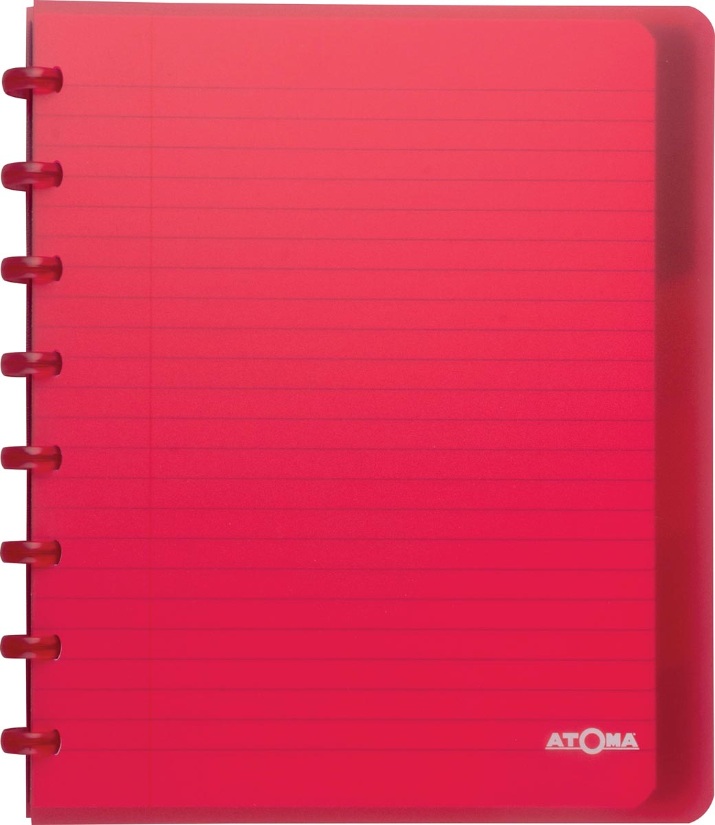 Atoma – Trendiges Notizbuch, A5+, 120 Seiten, liniert, mit 6 Registern, in verschiedenen Farben
