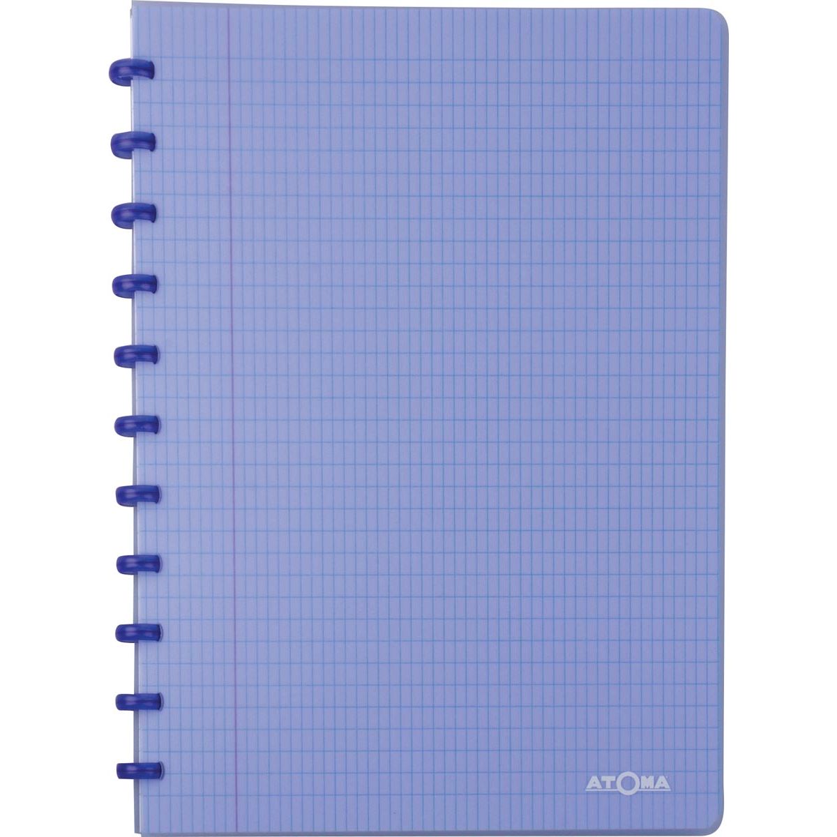 Atoma - Carnet A4 diamant 4x8mm 144 pages 90gr PP transparent assorti