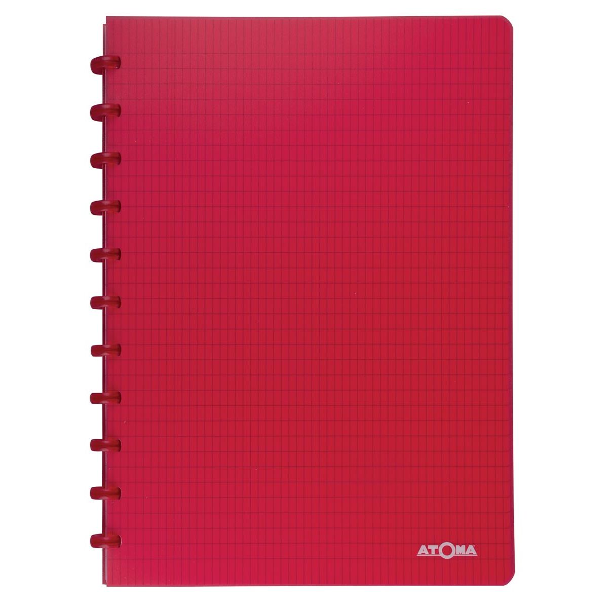 Atoma - Carnet A4 diamant 4x8mm 144 pages 90gr PP transparent assorti