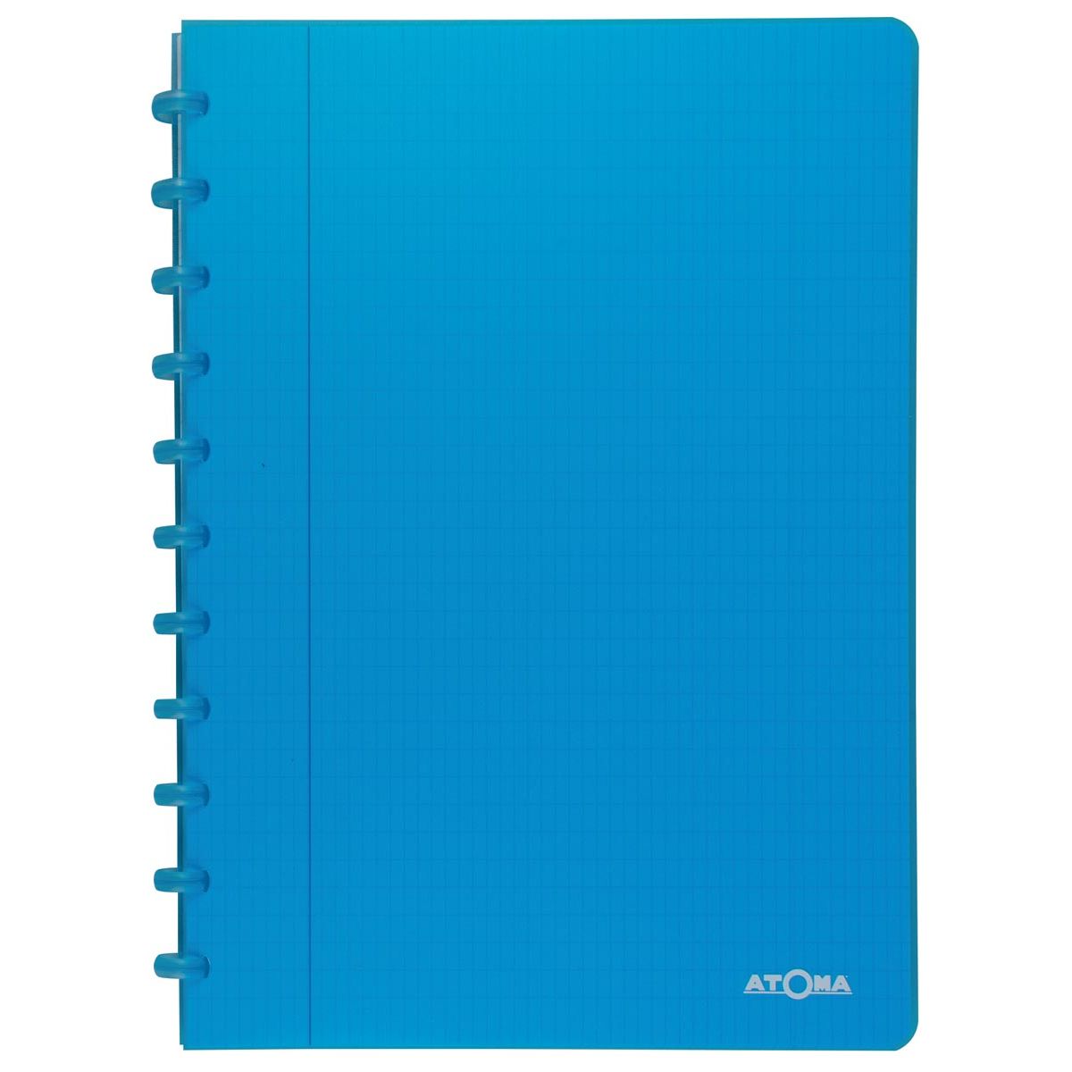 Atoma - Notizbuch A4 Raute 4x8mm 144 Seiten 90gr PP transparent sortiert