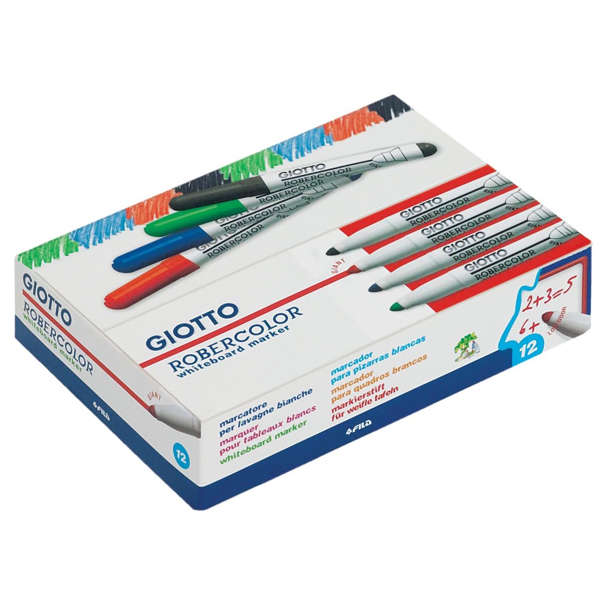 Giotto - Robercolor whiteboardmarker maxi, ronde punt, blauw