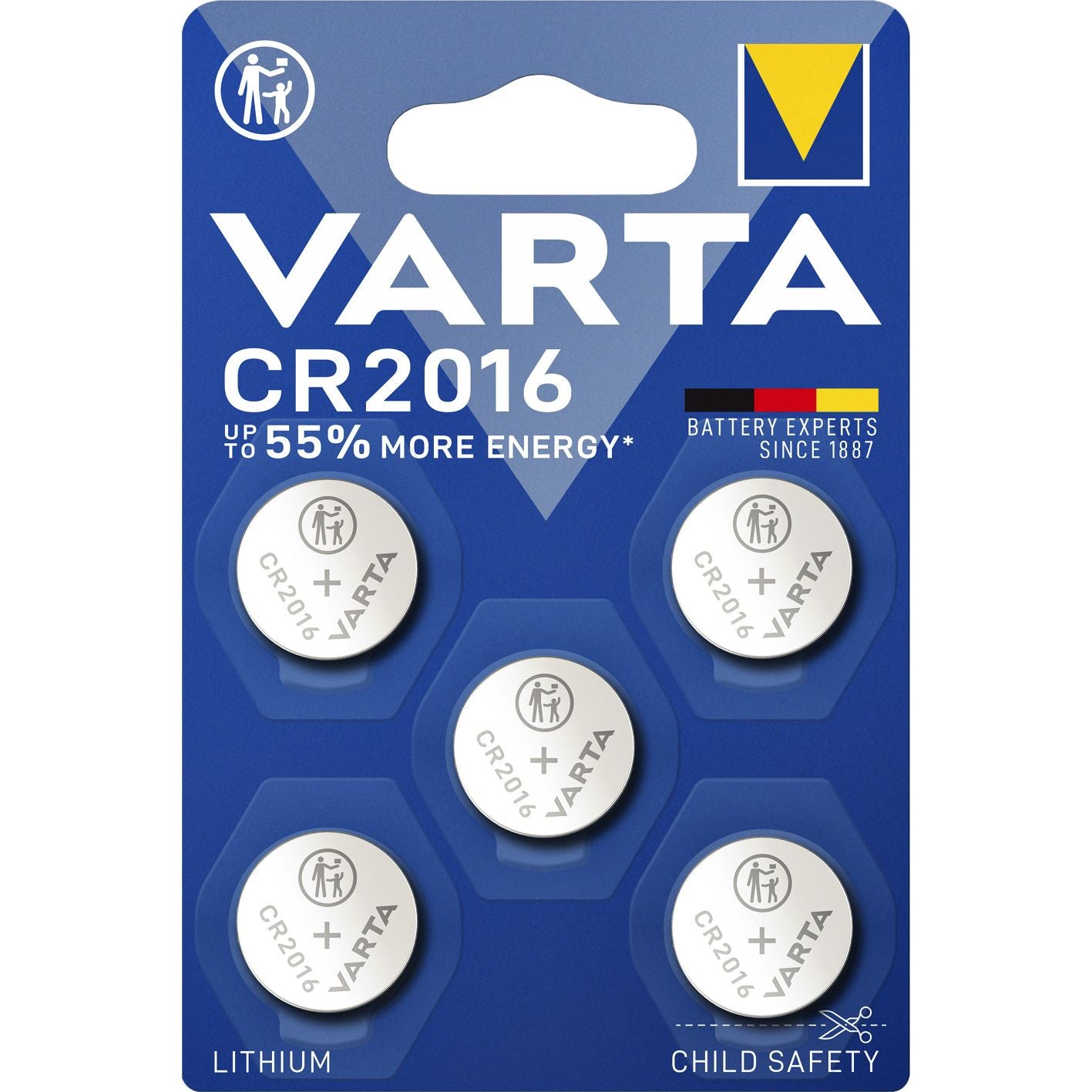 Varta - Batterij knoopcel 5x cr2016 lithium | 10 stuks