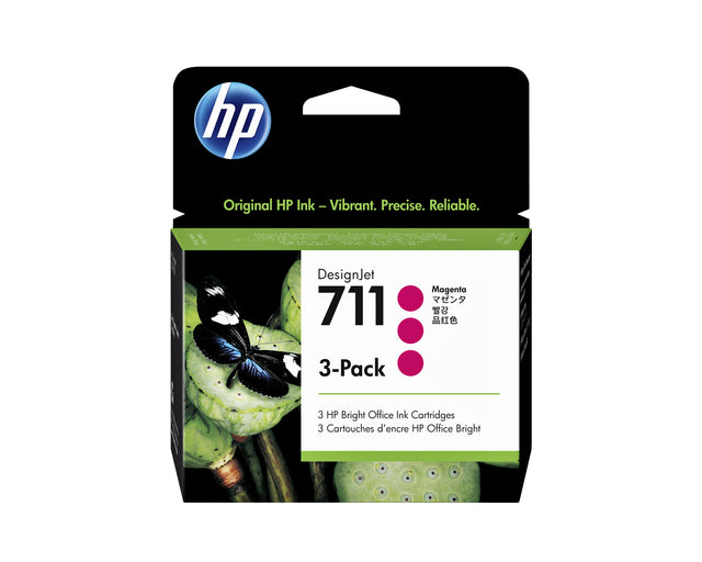 HP - 711 magenta DesignJet inktcartridges, 29 ml, 3-pack