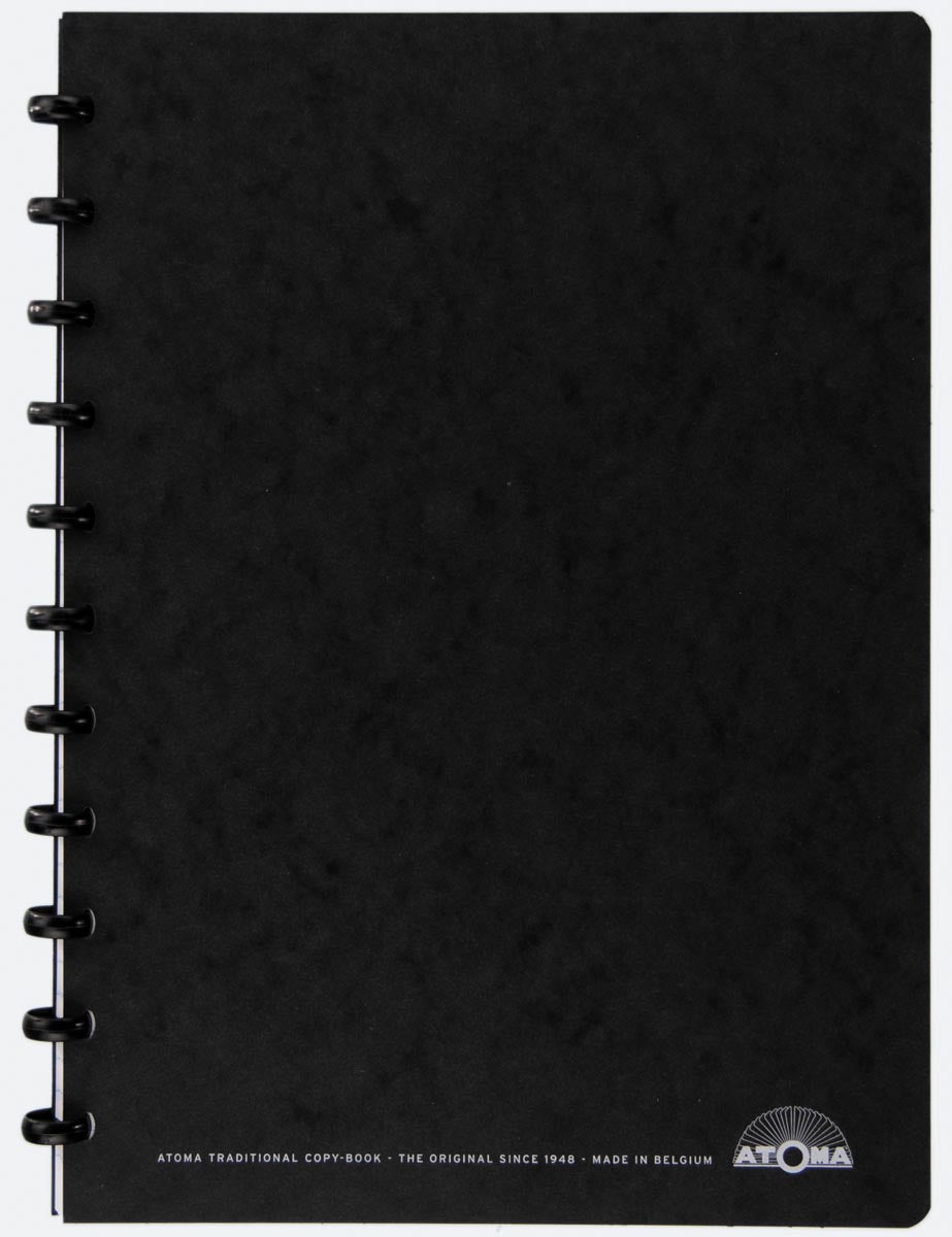 Atoma - quaderno per riunioni, ft A4, nero, a righe